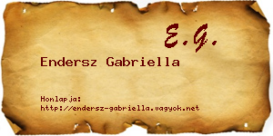 Endersz Gabriella névjegykártya
