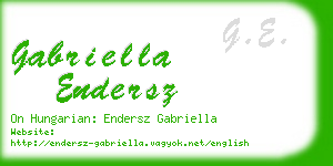 gabriella endersz business card